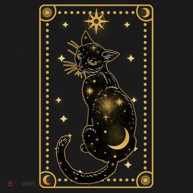 Elegant Galaxy Tarot Card Cat Ornament