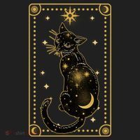 Elegant Galaxy Tarot Card Cat Sport-Tek Posi-UV Pro Polo thumb 2