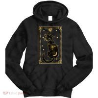Elegant Galaxy Tarot Card Cat Tie Dye Hoodie thumb 0
