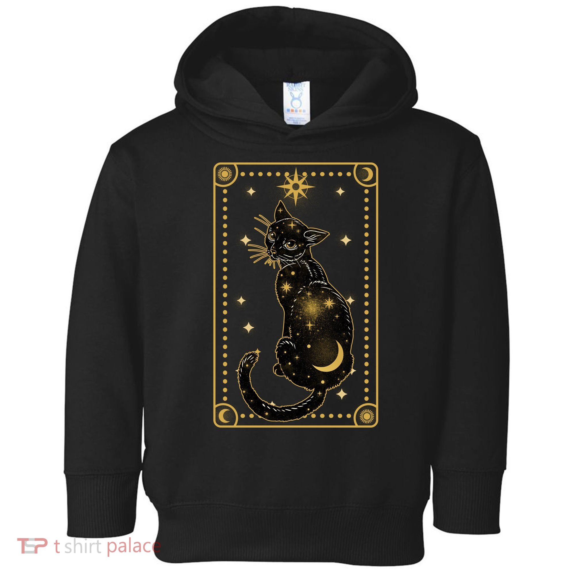 Elegant Galaxy Tarot Card Cat Toddler Hoodie