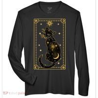Elegant Galaxy Tarot Card Cat Zone Performance Long-Sleeve T-Shirt thumb 0