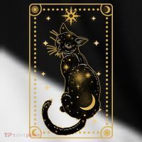 Elegant Galaxy Tarot Card Cat Toddler Fine Jersey T-Shirt thumb 2