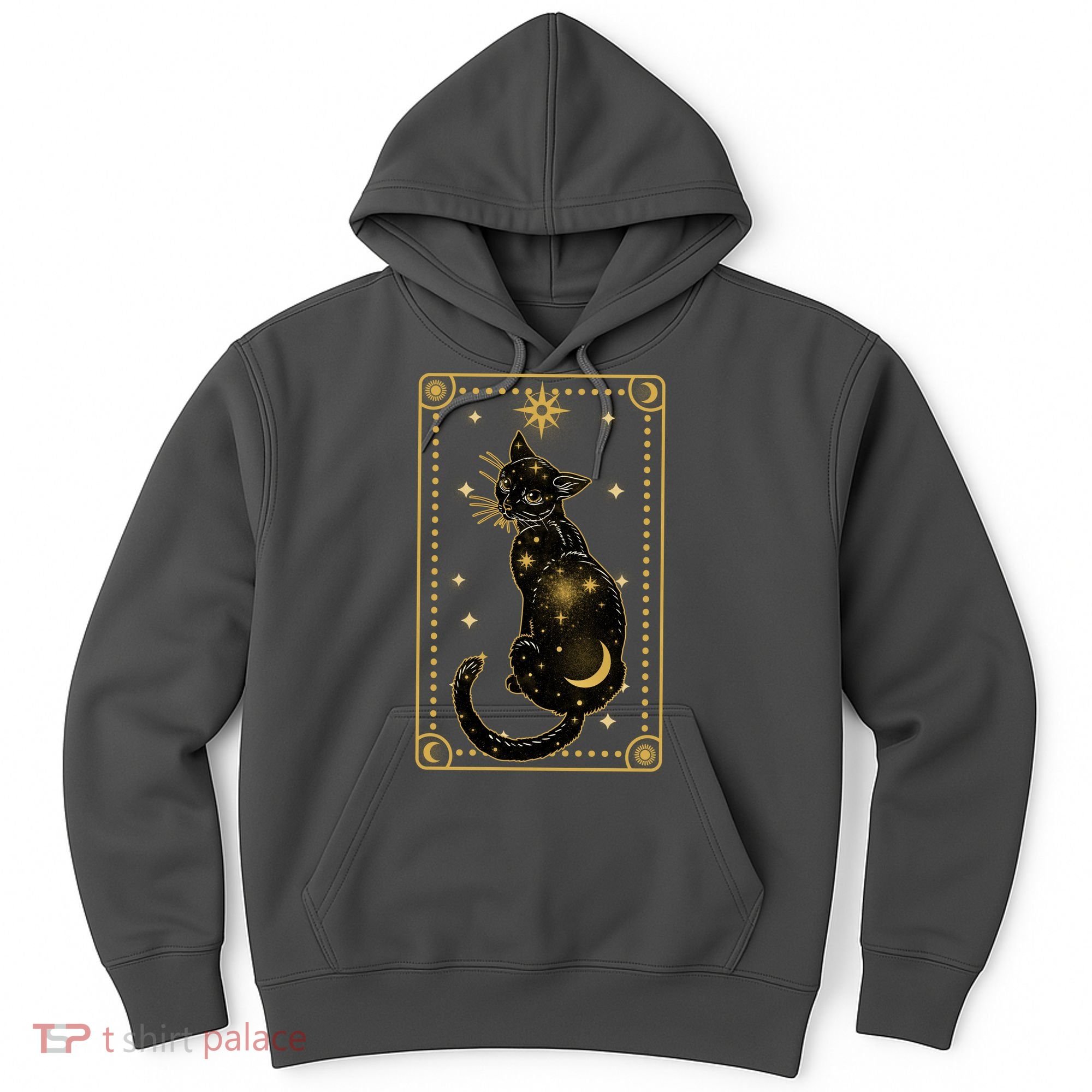 Elegant Galaxy Tarot Card Cat Hoodie