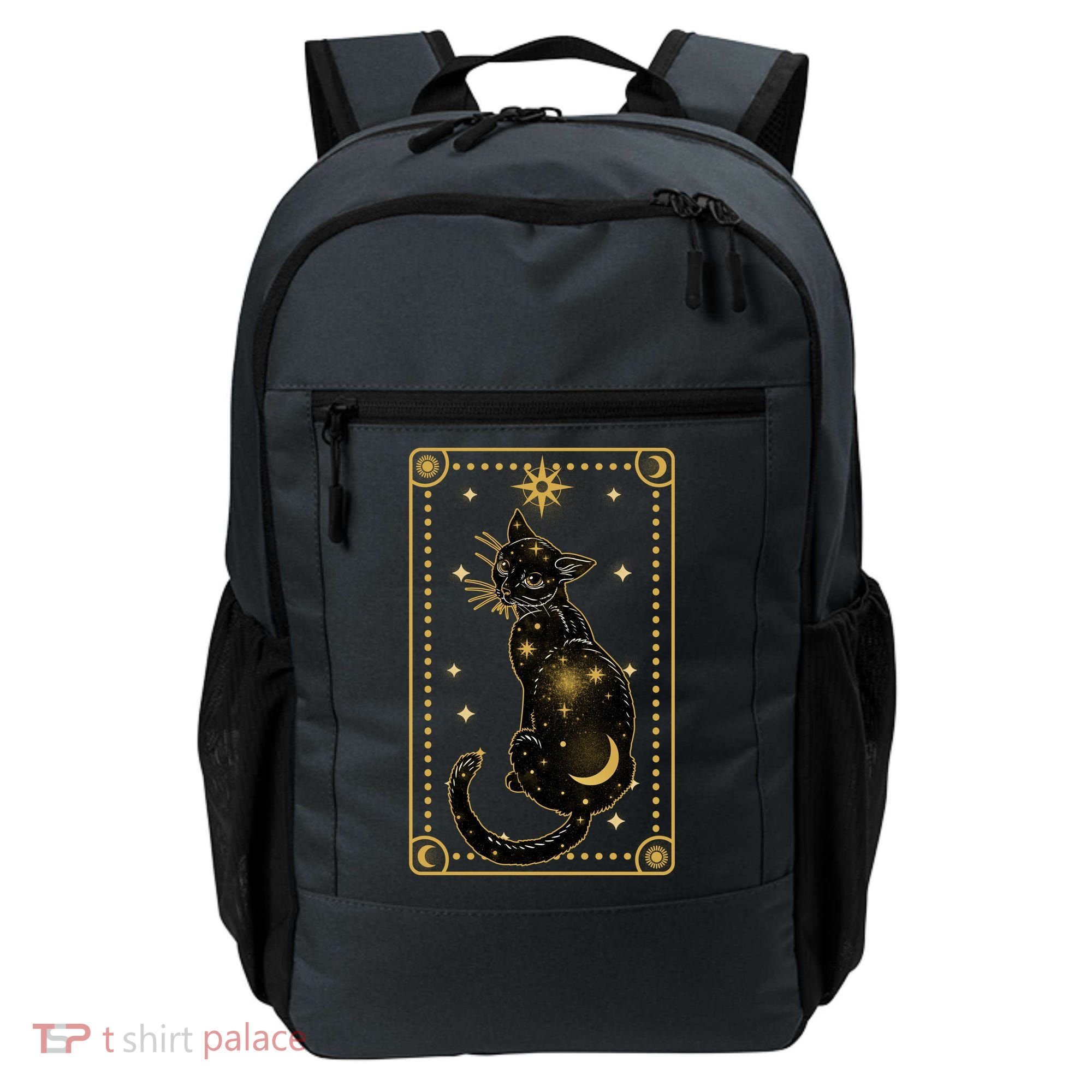 Elegant Galaxy Tarot Card Cat Backpack
