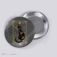 Elegant Galaxy Tarot Card Cat Button thumb 0