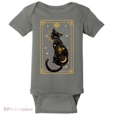 Elegant Galaxy Tarot Card Cat Baby Bodysuit