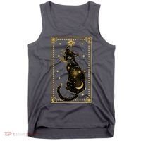 Elegant Galaxy Tarot Card Cat Tank Top thumb 0