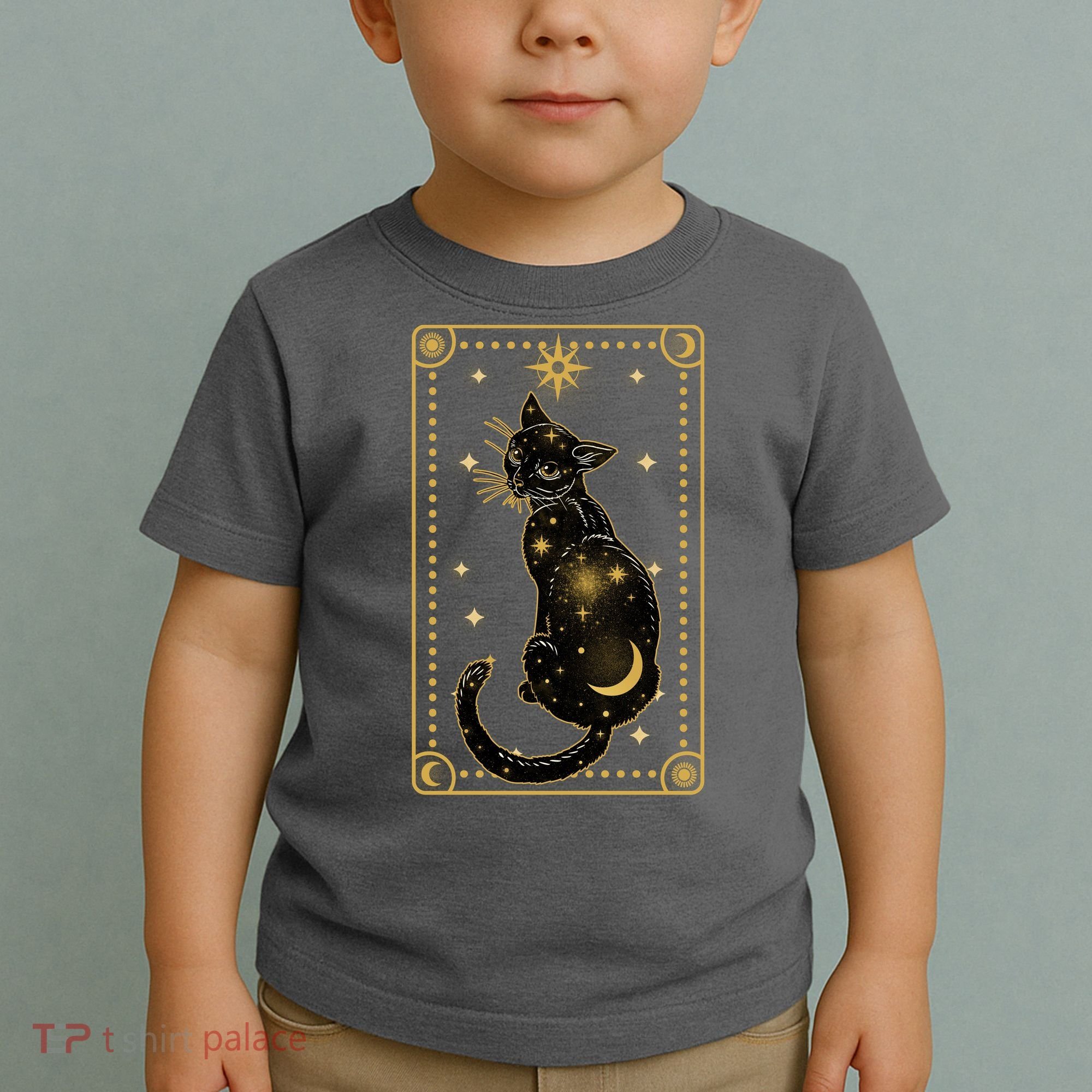 Elegant Galaxy Tarot Card Cat Toddler T-Shirt