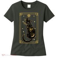Elegant Galaxy Tarot Card Cat Women's T-Shirt thumb 0