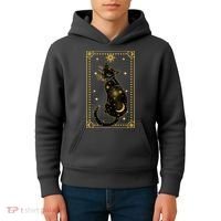 Elegant Galaxy Tarot Card Cat Kids Hoodie thumb 4