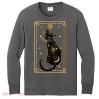 Elegant Galaxy Tarot Card Cat Kids Long Sleeve Shirt thumb 0