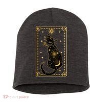 Elegant Galaxy Tarot Card Cat Short Acrylic Beanie thumb 0