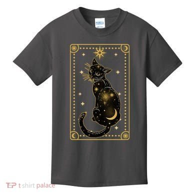Elegant Galaxy Tarot Card Cat Kids T-Shirt