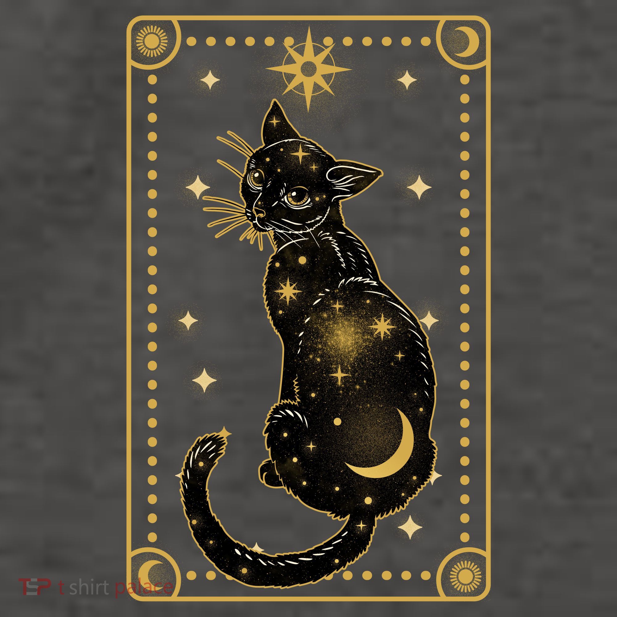 Elegant Galaxy Tarot Card Cat Vector Backpack