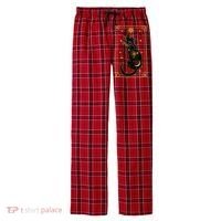 Elegant Galaxy Tarot Card Cat Men's Flannel Plaid Pajama Pants thumb 0