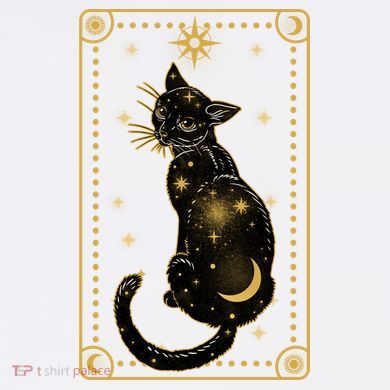 Elegant Galaxy Tarot Card Cat Garment-Dyed Sweatshirt