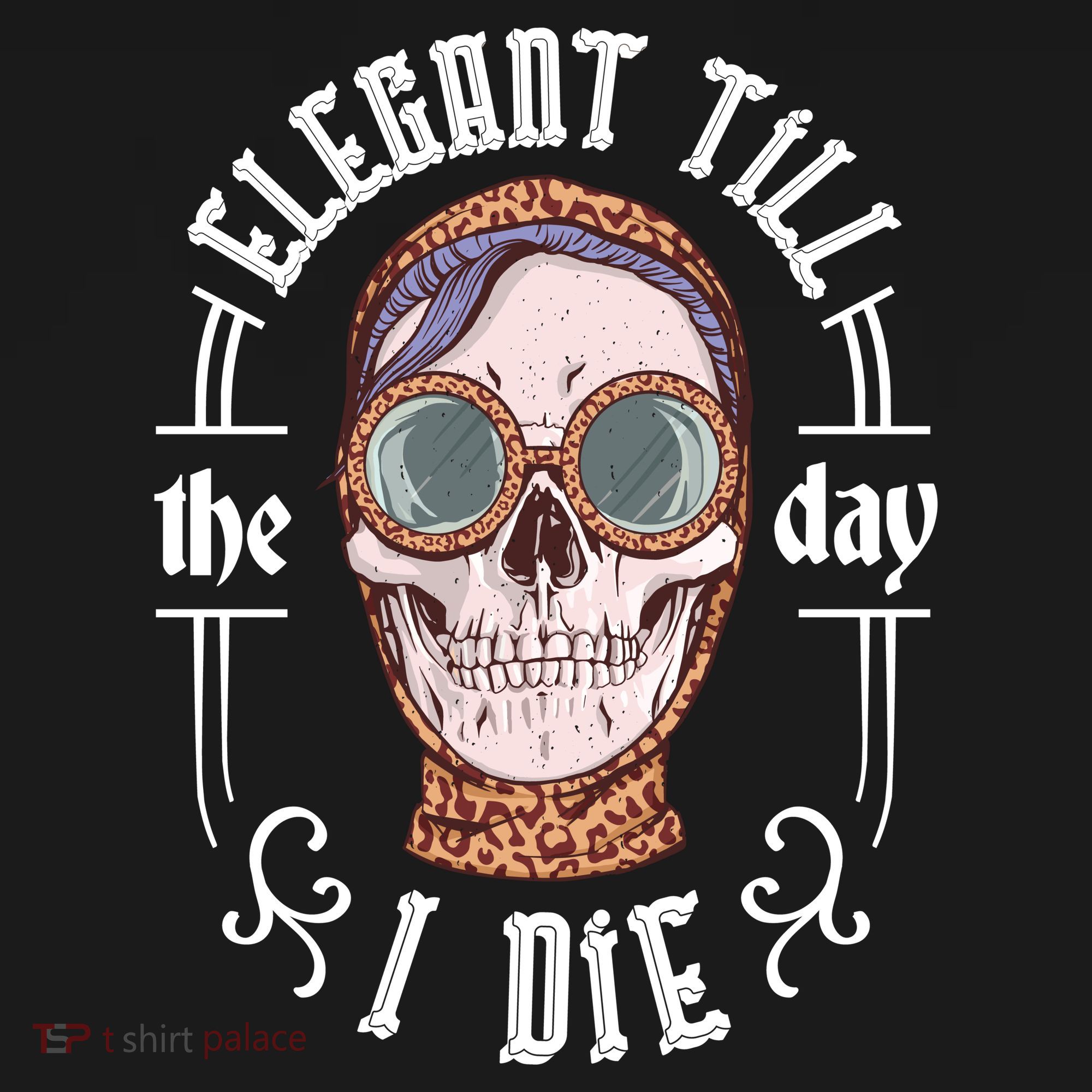 Elegant Till The Day I Die Skull Bucket Hat
