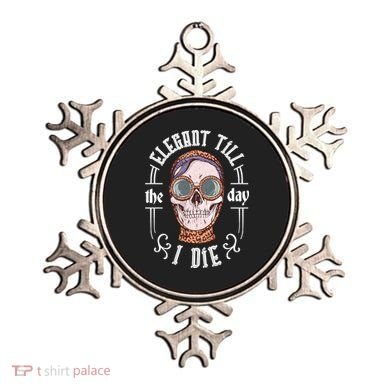 Elegant Till The Day I Die Skull Ornament