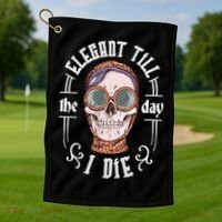 Elegant Till The Day I Die Skull Golf Towel thumb 1