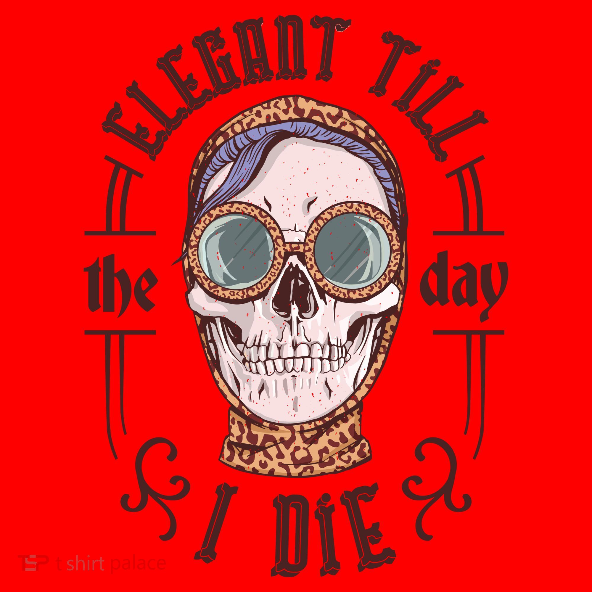Elegant Till The Day I Die Skull Santa Hat