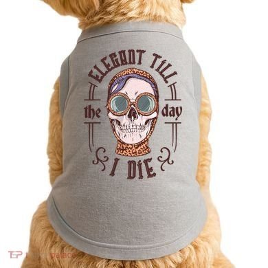Elegant Till The Day I Die Skull Doggie Tank