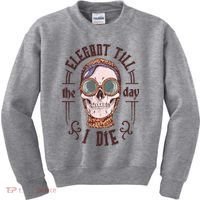 Elegant Till The Day I Die Skull Kids Sweatshirt thumb 0