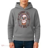 Elegant Till The Day I Die Skull Kids Hoodie thumb 4