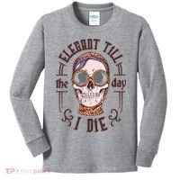 Elegant Till The Day I Die Skull Kids Long Sleeve Shirt thumb 0