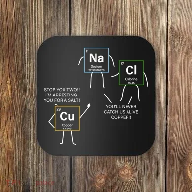Element Funny Science Puns Coaster