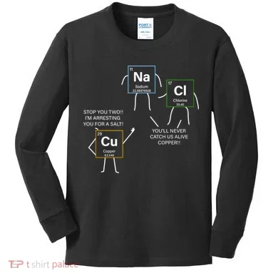 Element Funny Science Puns Kids Long Sleeve Shirt