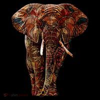 Elephant African Pattern Backpack thumb 2