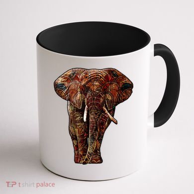 Elephant African Pattern Coffee Mug back