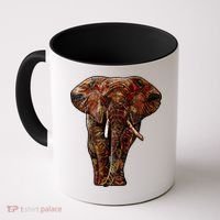 Elephant African Pattern Coffee Mug thumb 0