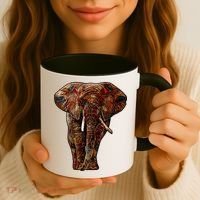 Elephant African Pattern Coffee Mug thumb 3