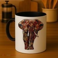 Elephant African Pattern Coffee Mug thumb 4