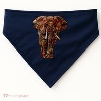 Elephant African Pattern USA-Made Doggie Bandana thumb 0