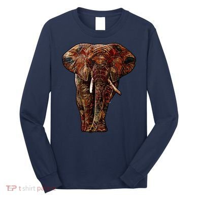 Elephant African Pattern Long Sleeve Shirt