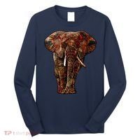 Elephant African Pattern Long Sleeve Shirt thumb 0