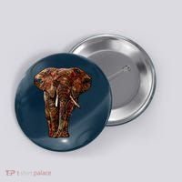 Elephant African Pattern Button thumb 0