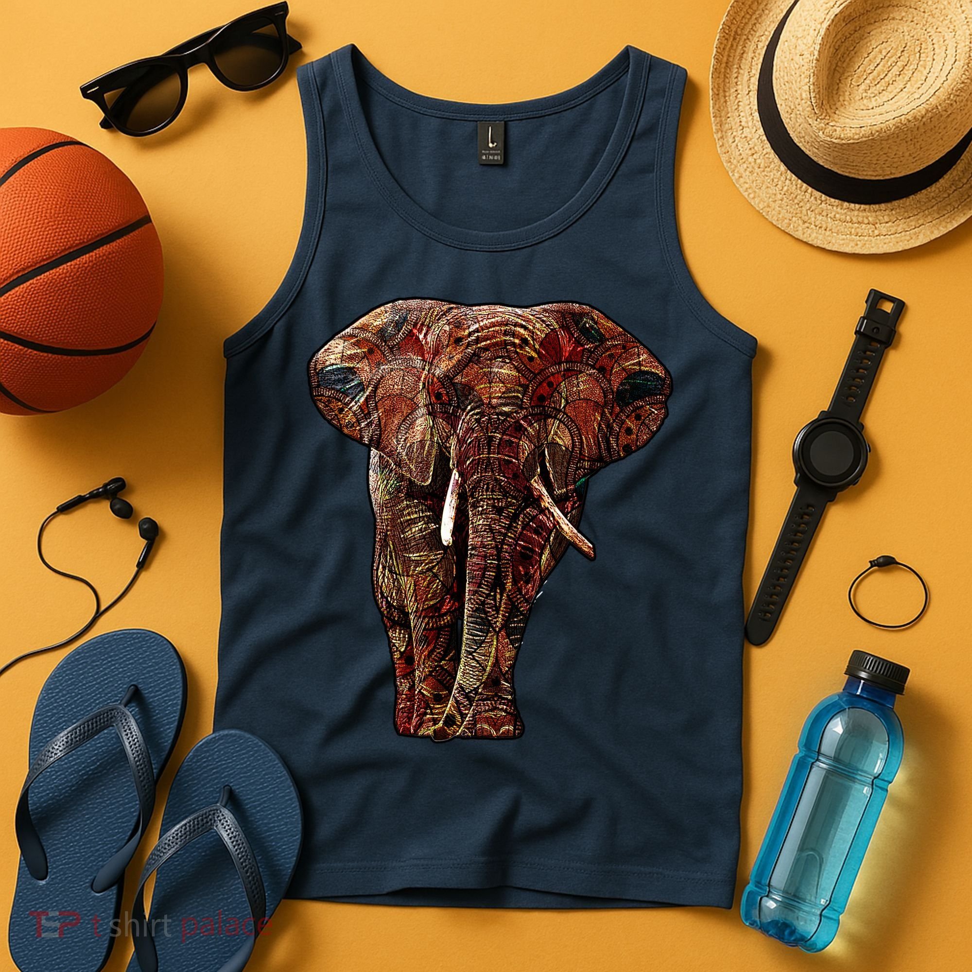 Elephant African Pattern Tank Top