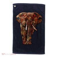 Elephant African Pattern Golf Towel thumb 0