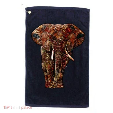 Elephant African Pattern Golf Towel
