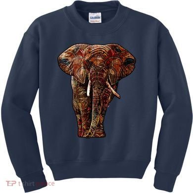 Elephant African Pattern Kids Sweatshirt