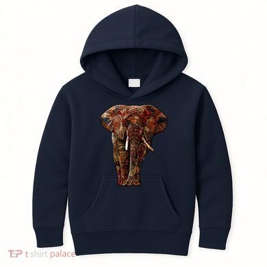 Elephant African Pattern Kids Hoodie