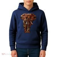 Elephant African Pattern Kids Hoodie thumb 4