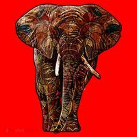 Elephant African Pattern Santa Hat thumb 1