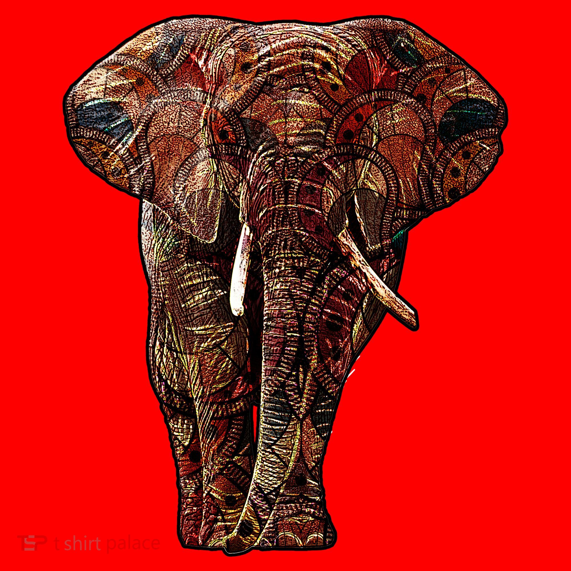 Elephant African Pattern Santa Hat