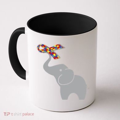Elephant Autism Awareness Ribbon Coffee Mug