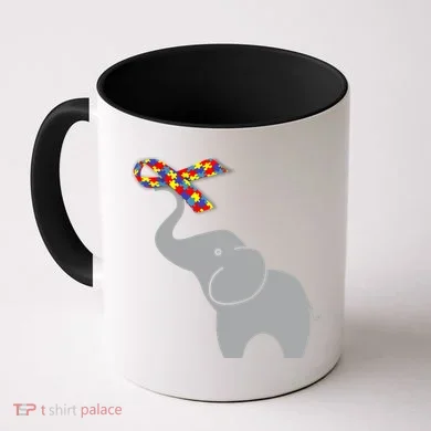 Elephant Autism Awareness Ribbon Coffee Mug