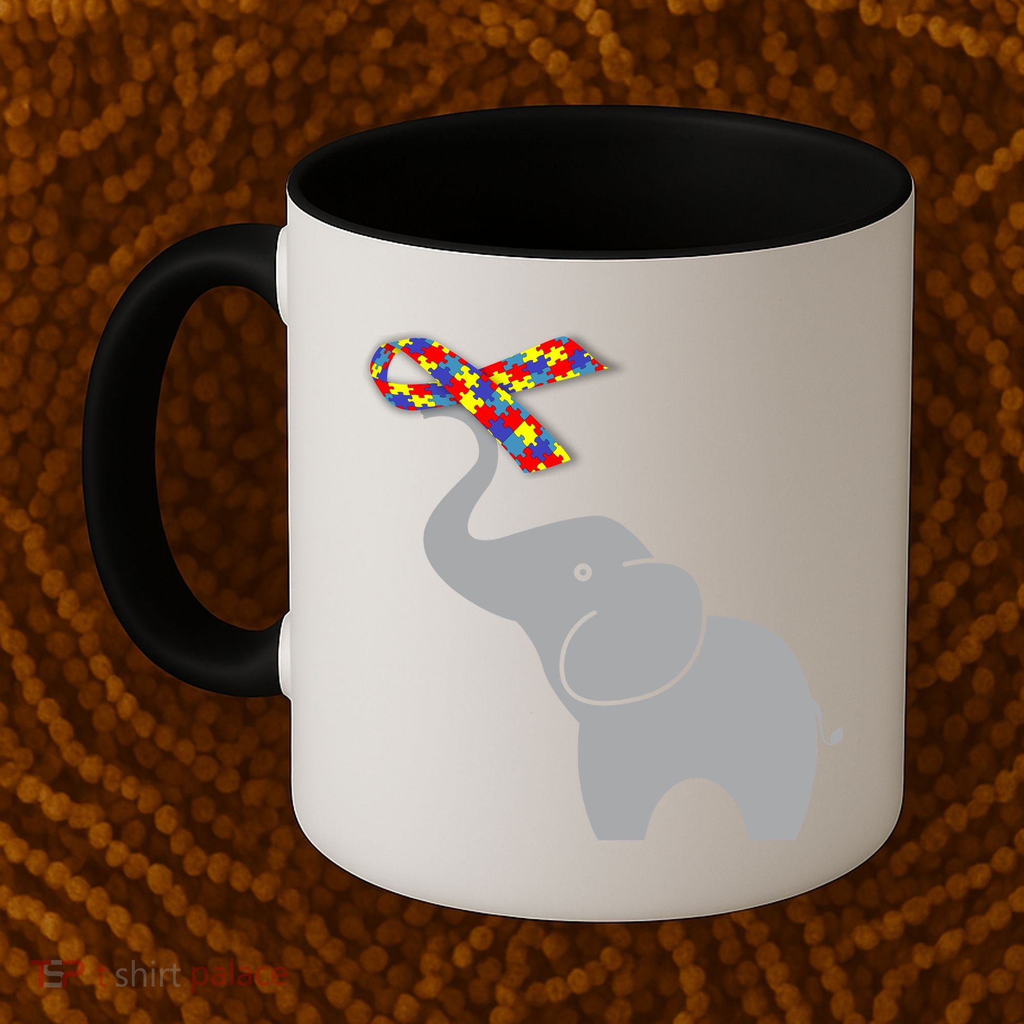 Elephant Autism Awareness Ribbon Coffee Mug